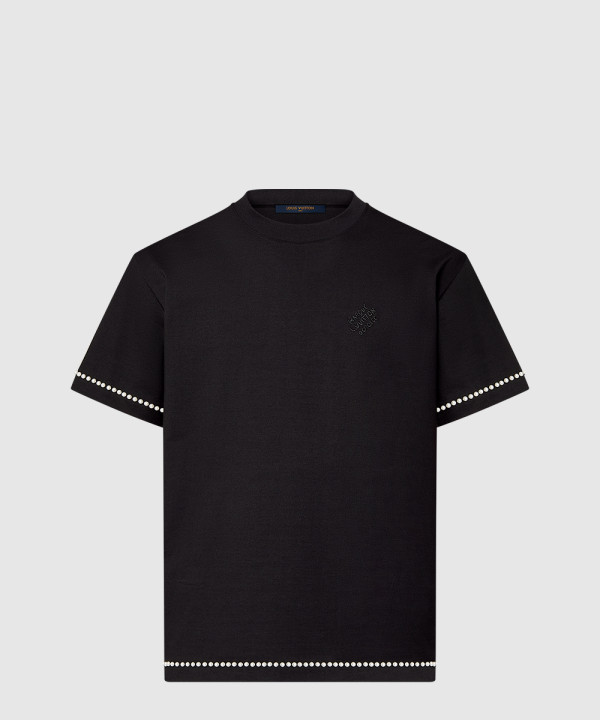 [LOUIS VUITTON-루이비통]펄 장식 코튼 티셔츠 1AFXOX