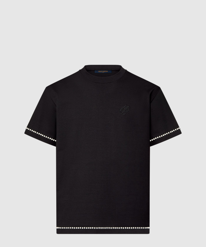 레플리카|이미테이션 louis-vuitton-루이비통펄-장식-코튼-티셔츠-1afxox
