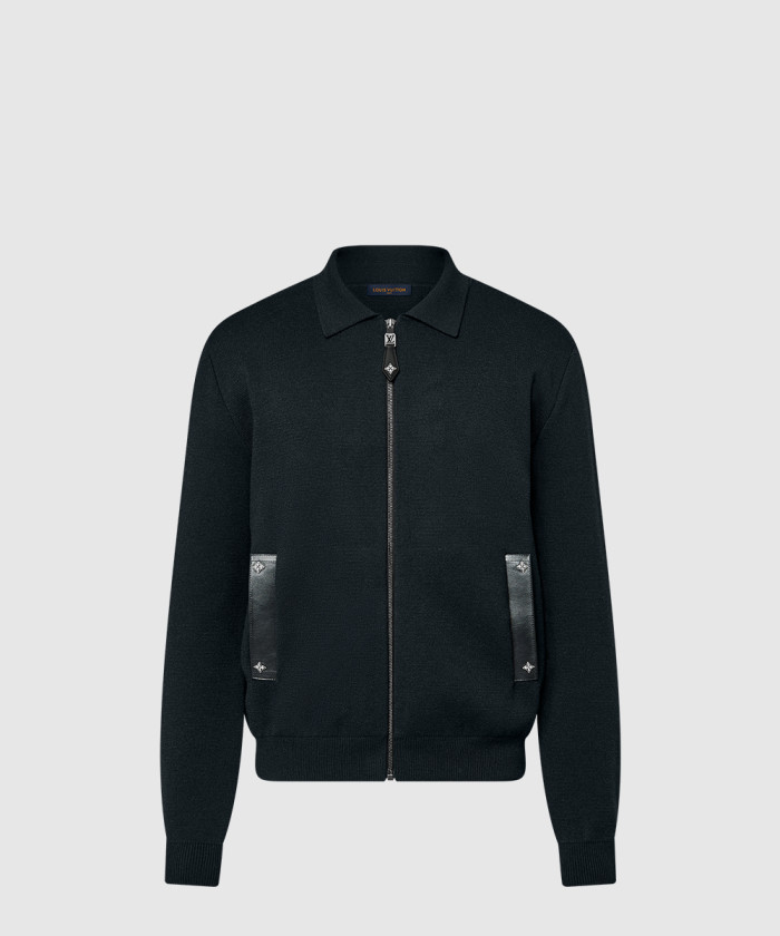 레플리카|이미테이션 louis-vuitton-루이비통니트-블루종-위드-레더-디테일-1ah349