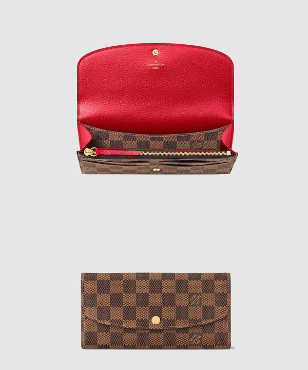 [LOUIS VUITTON-루이비통]에밀리 월릿 다미에 에벤 장지갑 N63544
