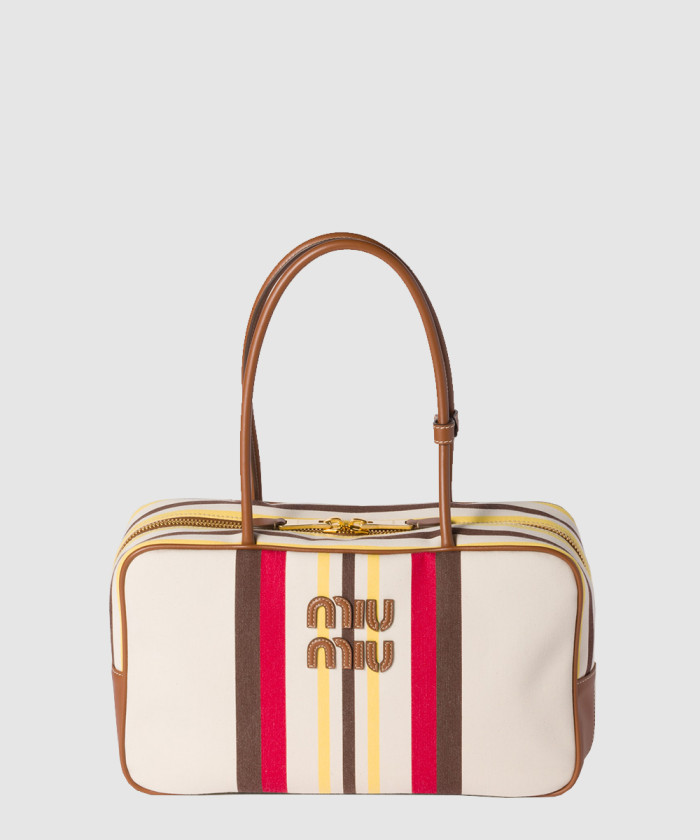 레플리카|이미테이션 miumiu-미우미우캔버스-및-가죽-보백-5bb163-1