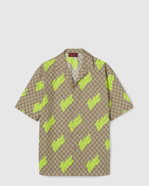 [GUCCI-구찌]프린트 코튼 포플린 볼링 셔츠 794907