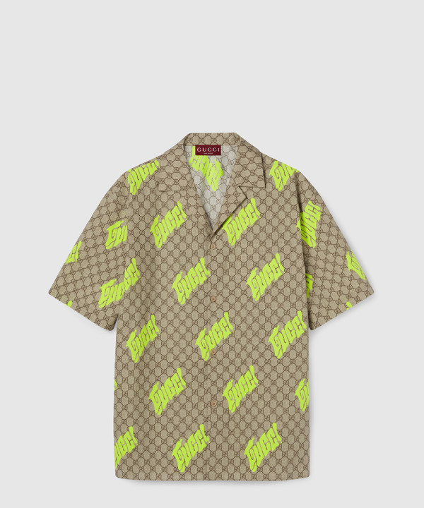 [GUCCI-구찌]프린트 코튼 포플린 볼링 셔츠 794907