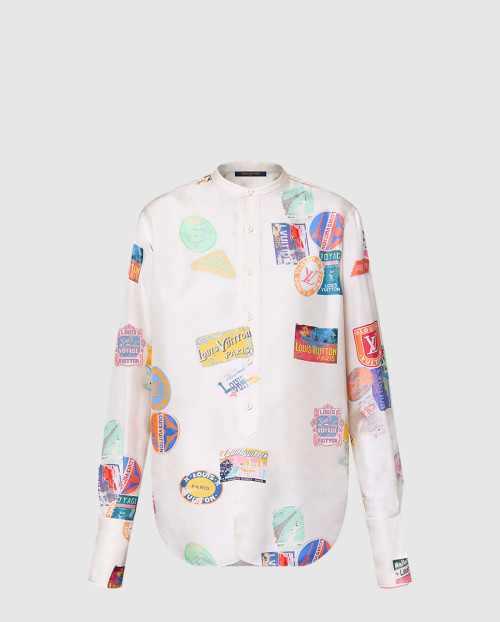 [LOEWE-로에베]마히나 패치 실크 셔츠