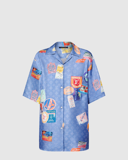 [LOUIS VUITTON-루이비통]마히나 패치 쇼트 슬리브드 셔츠 1AHGGD