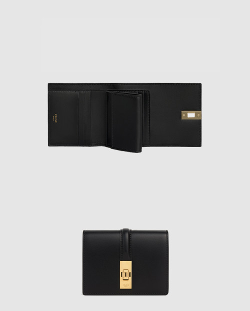 [CELINE-셀린느]스몰 16 3단 지갑 새틴 카프스킨 10F523