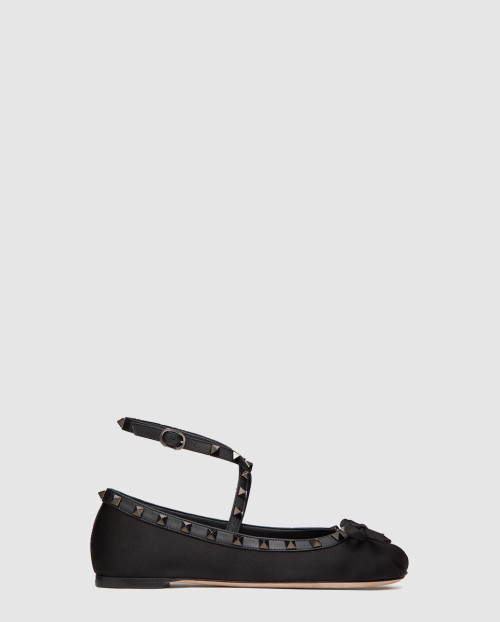 [VALENTINO-발렌티노]락스터드 새틴 발레리나