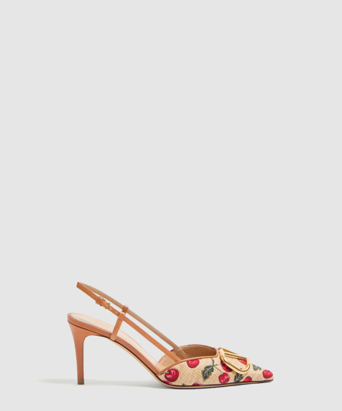 레플리카|이미테이션 valentino-발렌티노체리-패턴-자카드-레이스업-하이힐