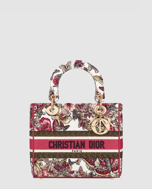 [DIOR-디올]레이디백 램스킨 미듐 M0565