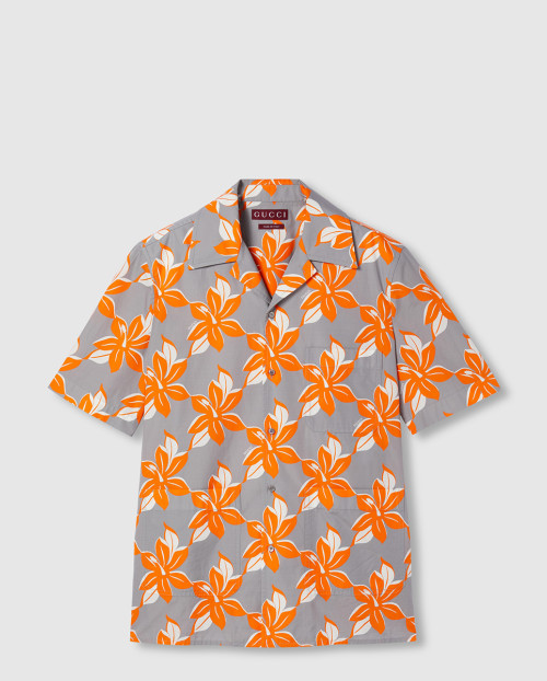 [GUCCI-구찌]프린트 코튼 포플린 셔츠 821498