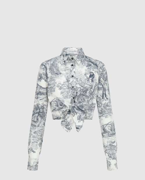 [DIOR-디올]Dioriviera 크롭 타이 블라우스 541B6