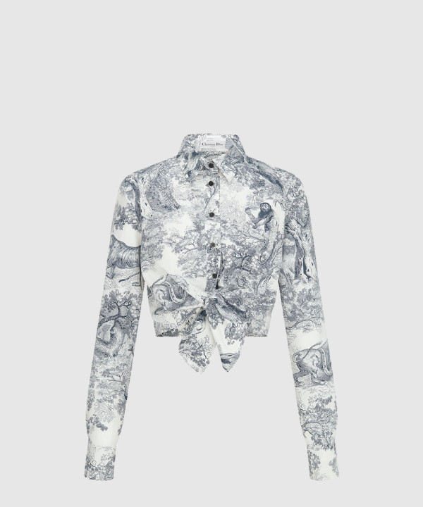 [DIOR-디올]Dioriviera 크롭 타이 블라우스 541B6