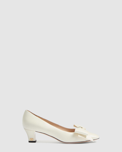 [VALENTINO-발렌티노]키즈스킨 보우워 펌프스