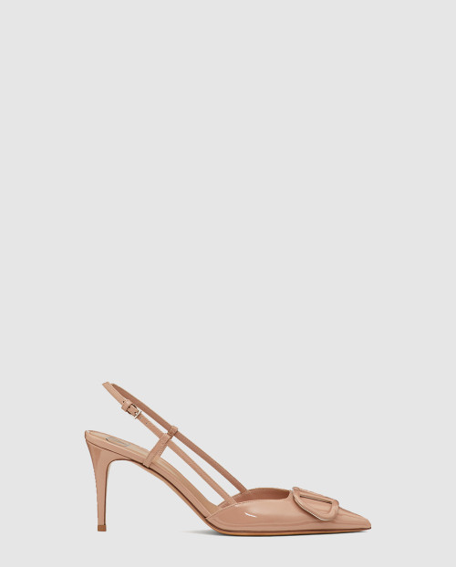 [VALENTINO-발렌티노]에나멜 가죽 슬링백 하이힐