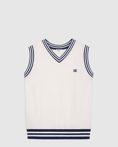 [CELINE-셀린느]코튼 플리스 슬리브리스 스웨트셔츠 RY08Z6