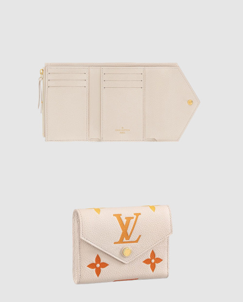 [LOUIS VUITTON-루이비통]빅토린 월렛 레더 모노그램 엠보싱 동전 카드슬롯 M82202