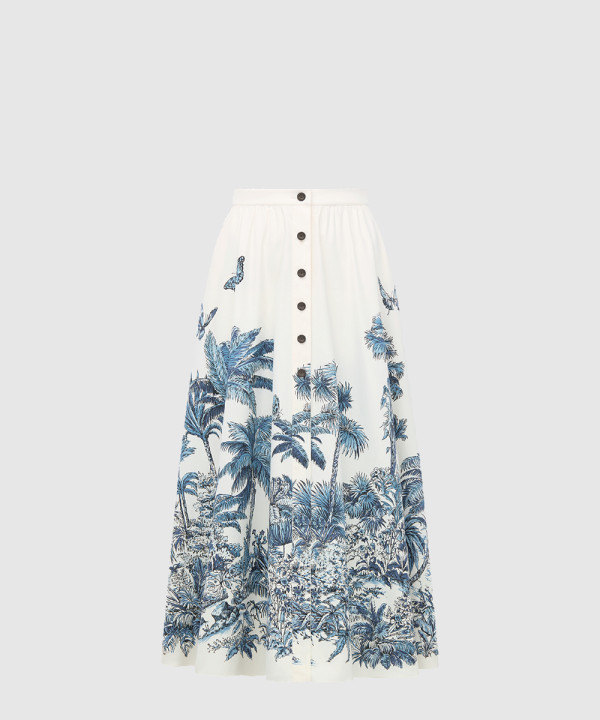 [DIOR-디올]Dioriviera 플레어 미디 스커트 541J9