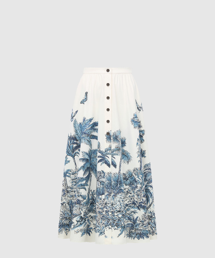 레플리카|이미테이션 dior-디올dioriviera-플레어-미디-스커트-541j9