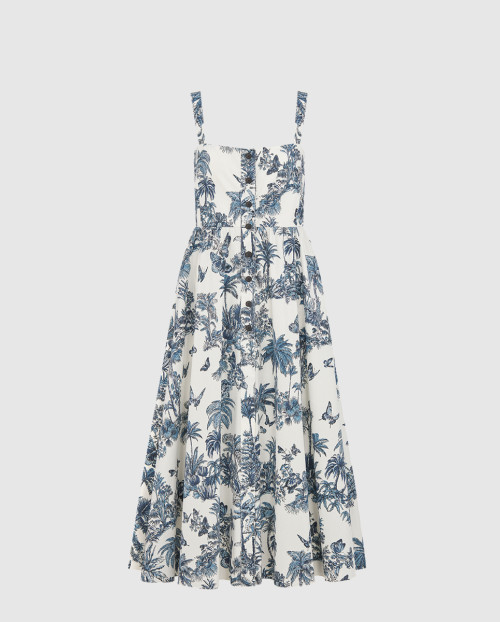 [DIOR-디올]Dioriviera 플레어 미디 드레스 541D5