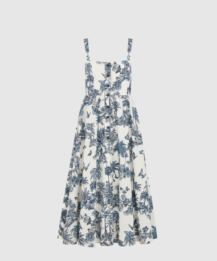 레플리카|이미테이션 dior-디올dioriviera-플레어-미디-드레스-541d5