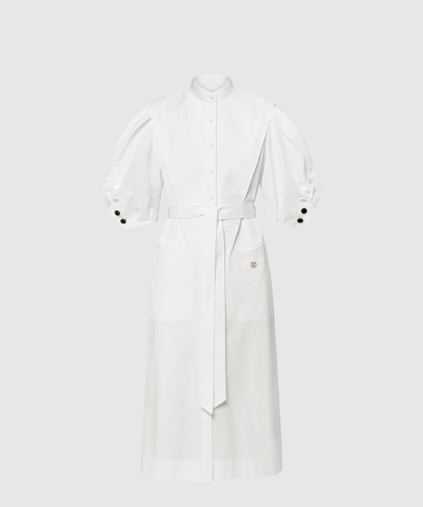 [LOUIS VUITTON-루이비통]퍼프 슬리브 셔츠 드레스 1AIAOP