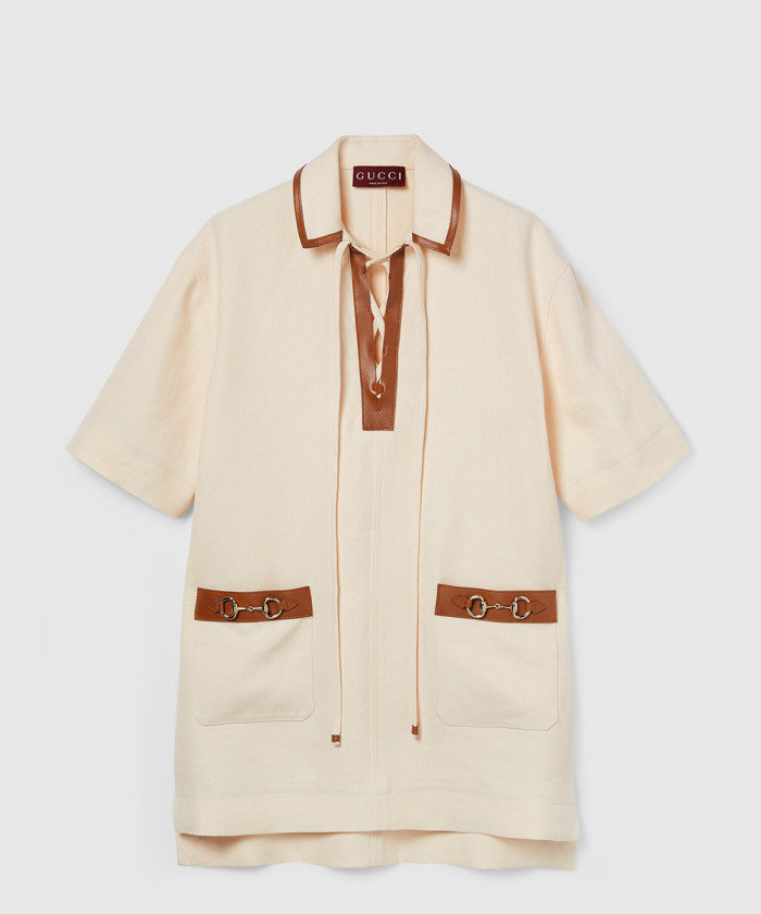 레플리카|이미테이션 gucci-구찌말빗이-달린-린넨-캔버스-드레스-826467