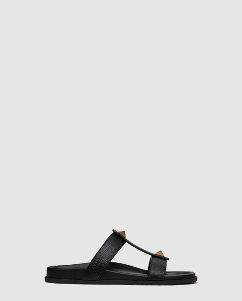 [VALENTINO-발렌티노]로만 스터드 송아지 가죽 슬라이드 샌들