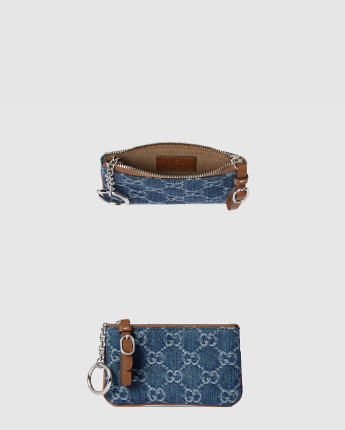 [GUCCI-구찌]GG 엠블럼 데님 키 케이스 819113