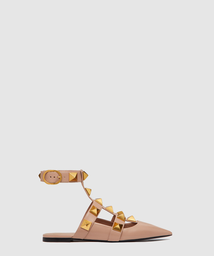 레플리카|이미테이션 valentino-발렌티노로만-스터드-송아지-가죽-발레-플랫