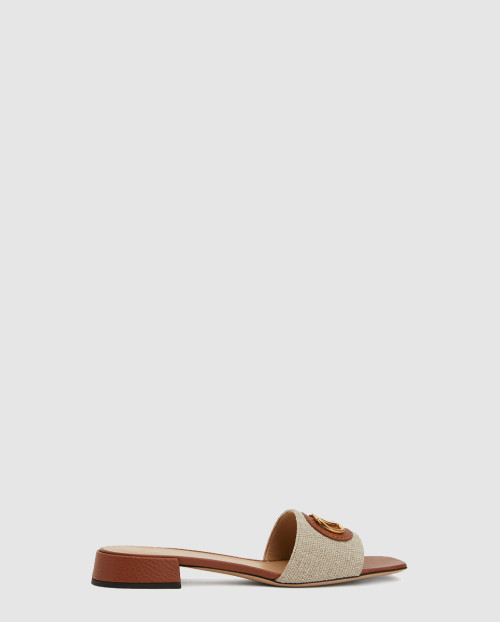 [VALENTINO-발렌티노]천연 여성 가죽 슬리퍼