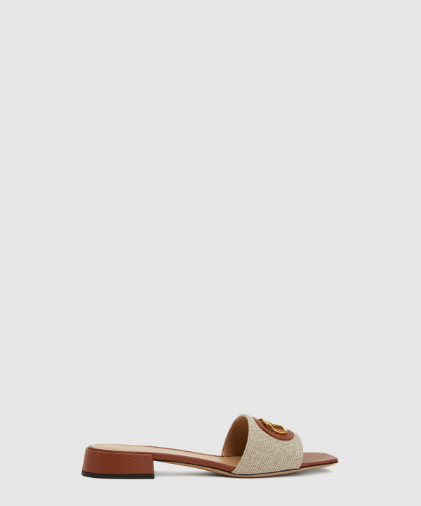 [VALENTINO-발렌티노]천연 여성 가죽 슬리퍼