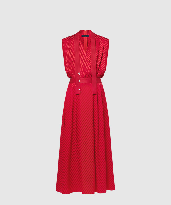 [LOUIS VUITTON-루이비통]스트라이프 라발리에르 드레스 1AHH08