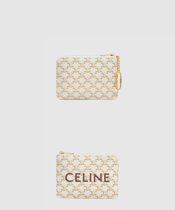 [CELINE-셀린느]동전 지갑  프린트 트리옹프 캔버스 10C662