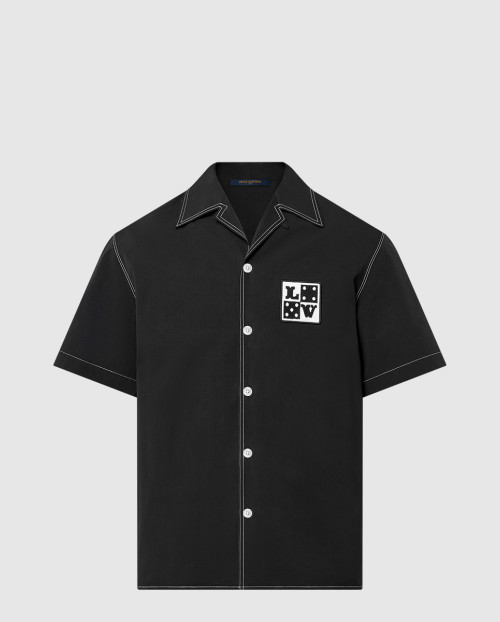 [LOUIS VUITTON-루이비통]자수 코튼 쇼트 슬리브 셔츠 1AFWTZ