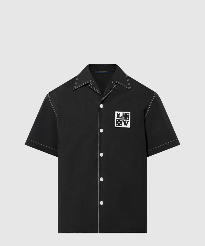 레플리카|이미테이션 louis-vuitton-루이비통자수-코튼-쇼트-슬리브-셔츠-1afwtz