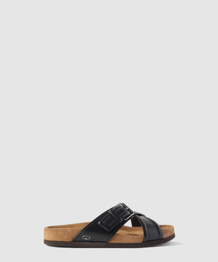 레플리카|이미테이션 valentino-발렌티노버클-로고-장식-가죽-슬라이드