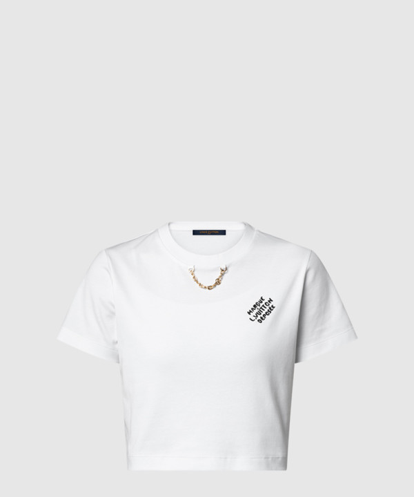 [LOUIS VUITTON-루이비통]엠브로이더드 시그니처 크롭 톱 1AHX83