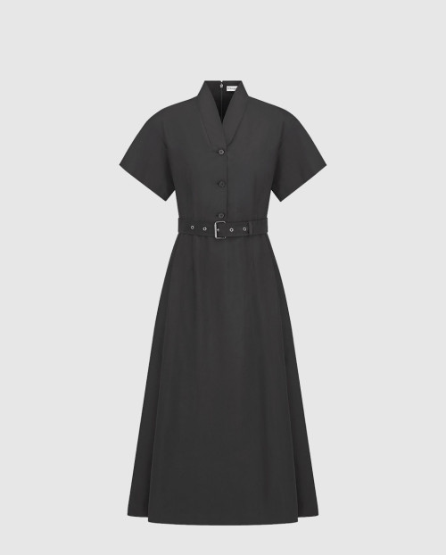 [DIOR-디올]벨트 미디 드레스 541D4