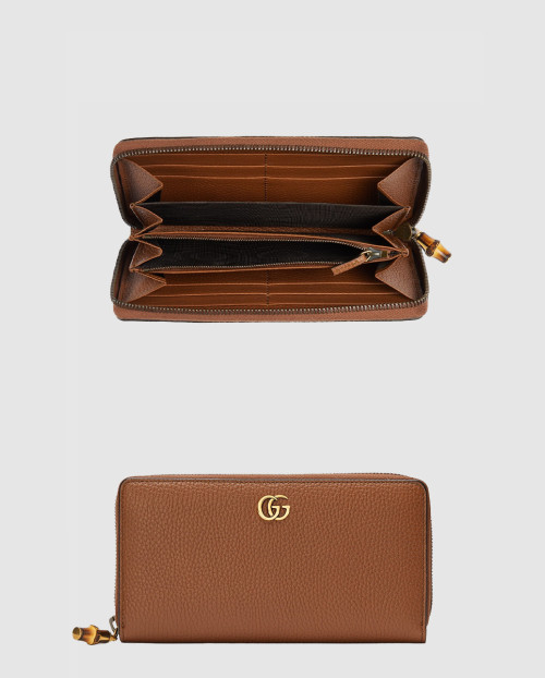 [GUCCI-구찌]장지갑 대나무 더블 G 지퍼 지갑 739499