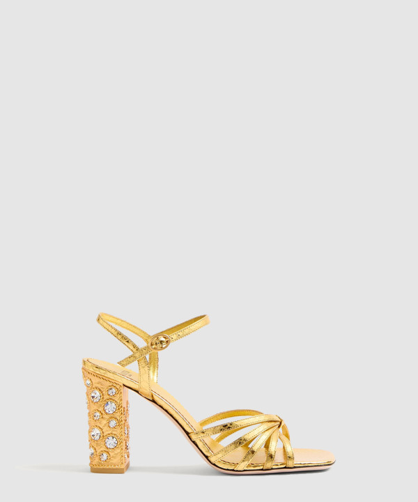 [VALENTINO-발렌티노]프리슈즈 크리스탈 새틴 샌들