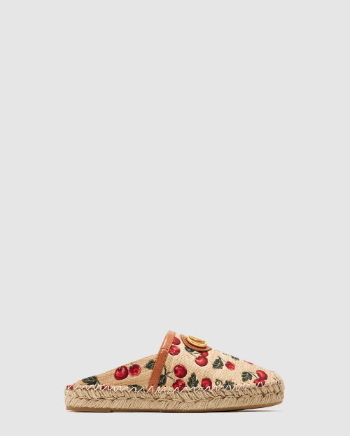 [VALENTINO-발렌티노]브이로고 시그니처 체리픽 모티프 뮬