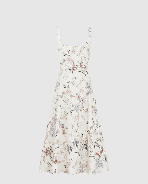 [DIOR-디올]벨트 미디 드레스 541D2