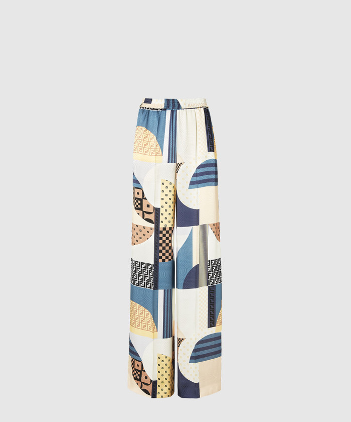 레플리카|이미테이션 fendi-펜디패치워크-프린트-실크-팬츠-fr6494