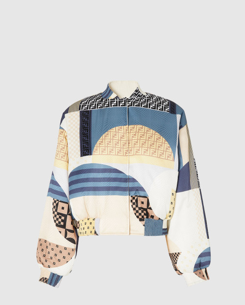 [FENDI-펜디]실크 패치워크 프린트 리버시블 보머 재킷 FJ7823