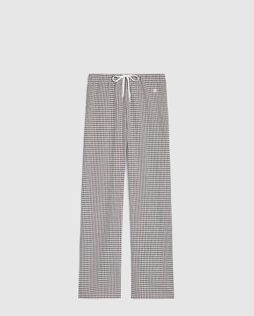 [CELINE-셀린느]트리오페 체크 실크 파자마 팬츠 2P52A0