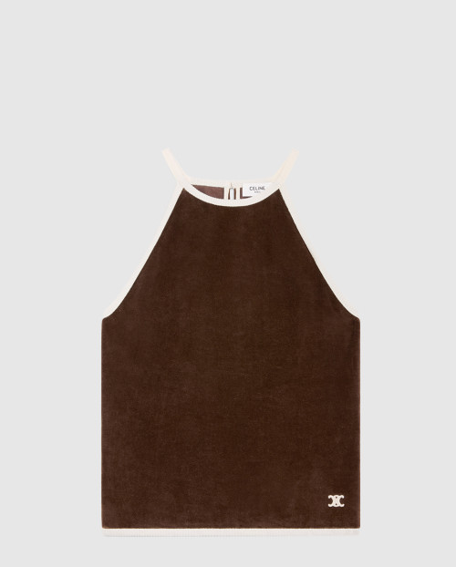 [CELINE-셀린느]트리옹프 탱크 탑 벨벳 저지 2X79M7