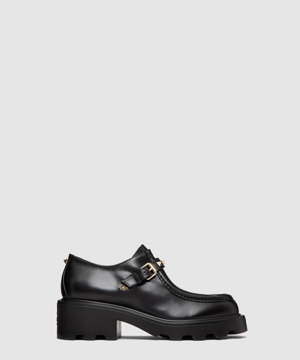 [VALENTINO-발렌티노]락스터드 송아지 가죽 싱글 몽크 스트랩