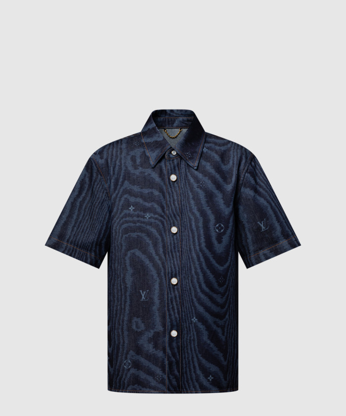 레플리카|이미테이션 louis-vuitton-루이비통쇼트-슬리브드-데님-셔츠-1ahvvo