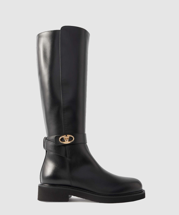 [VALENTINO-발렌티노]가죽 무릎 높이 부츠