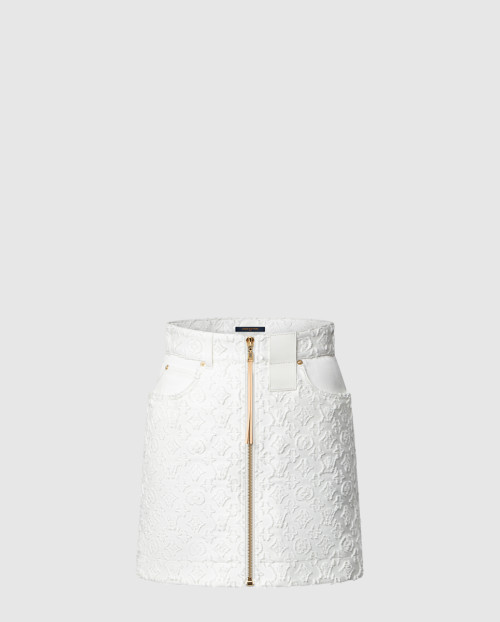 [LOUIS VUITTON-루이비통]모노그램 필 쿠페 데님 스커트 1AHHWE